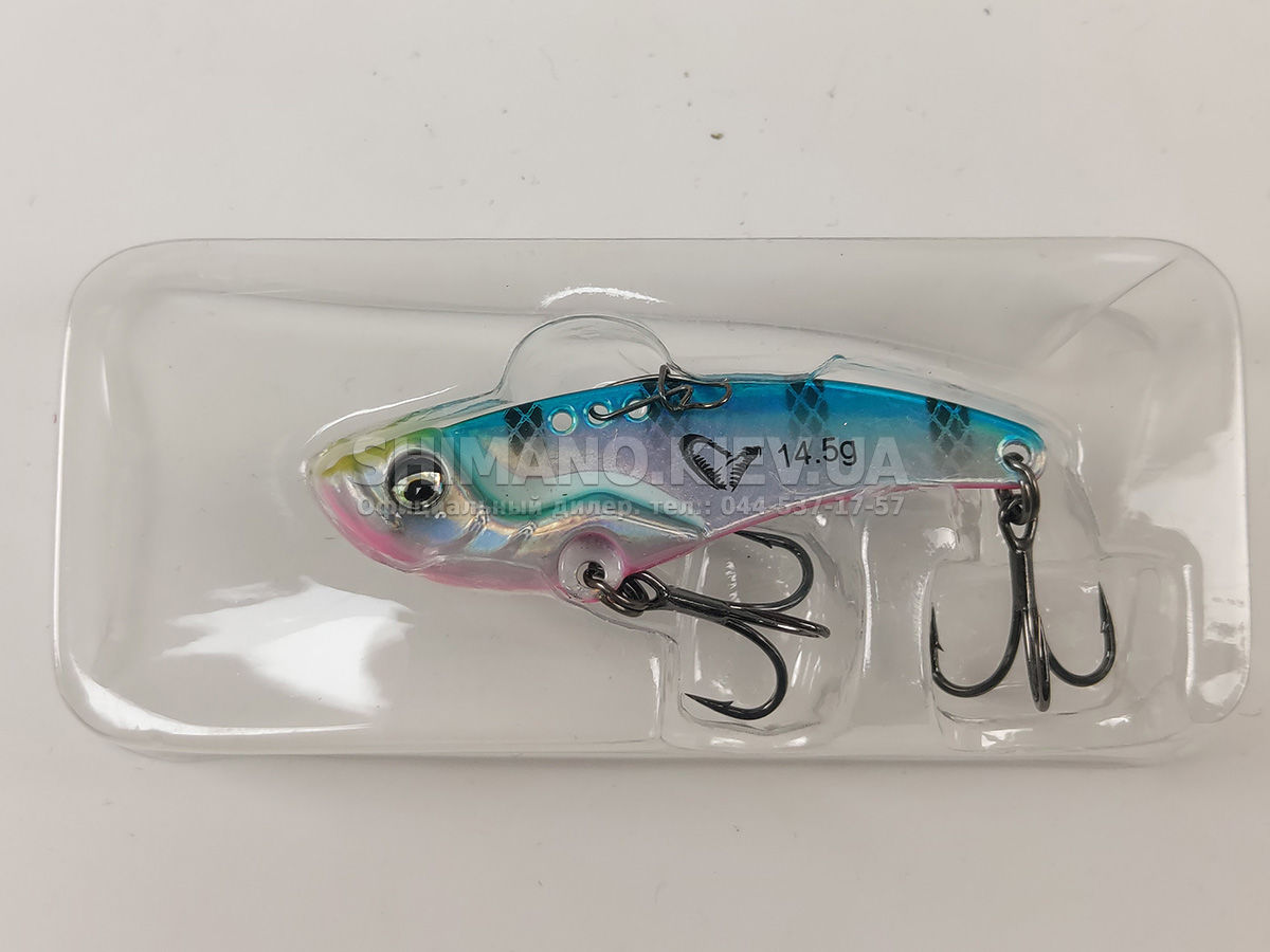 Savage Gear VIB Blade Lure in Blue Pink Stripes