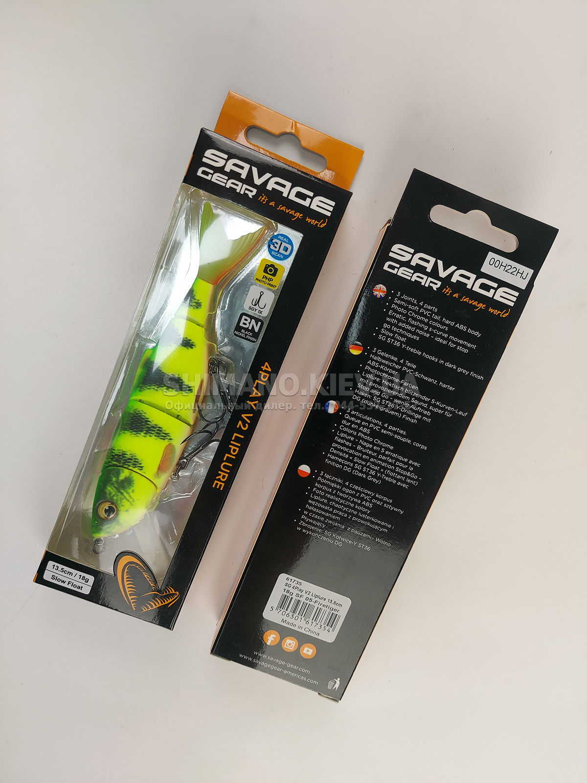 SavageGear 4Play V2 Liplure 13.5 Cm 18 G – Leurre Swimbait Hareng 3D Articulé Pour Brochet & Carnassiers